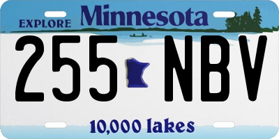 MN license plate 255NBV