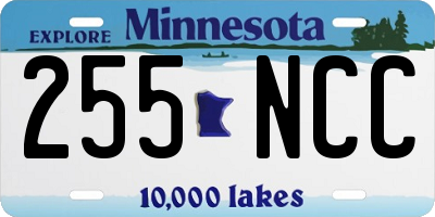 MN license plate 255NCC