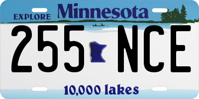 MN license plate 255NCE