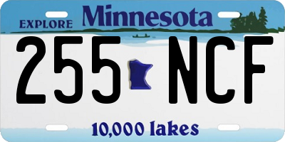 MN license plate 255NCF
