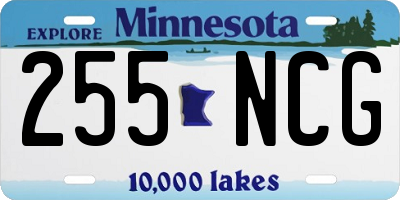 MN license plate 255NCG