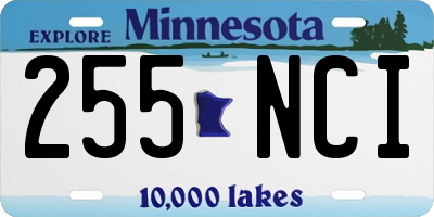 MN license plate 255NCI