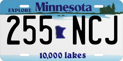 MN license plate 255NCJ