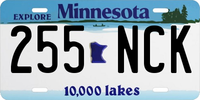 MN license plate 255NCK