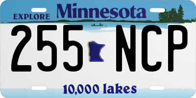 MN license plate 255NCP