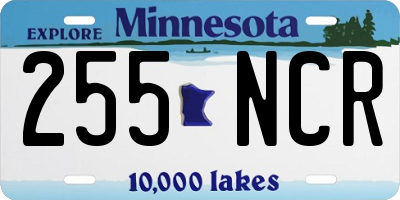 MN license plate 255NCR
