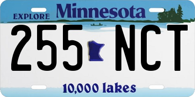 MN license plate 255NCT