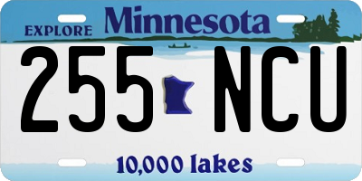 MN license plate 255NCU