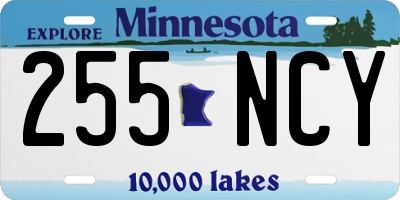 MN license plate 255NCY
