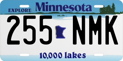 MN license plate 255NMK