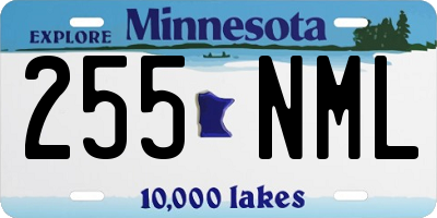 MN license plate 255NML