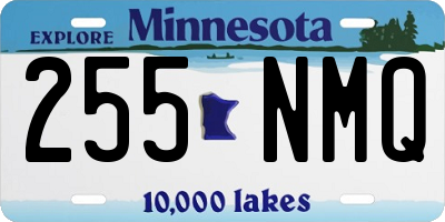 MN license plate 255NMQ