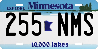 MN license plate 255NMS