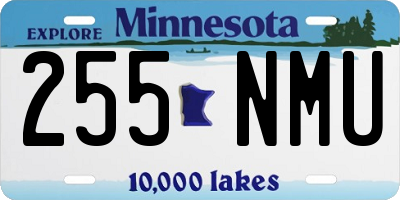 MN license plate 255NMU