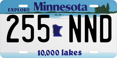 MN license plate 255NND