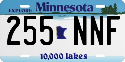 MN license plate 255NNF