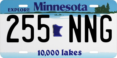 MN license plate 255NNG