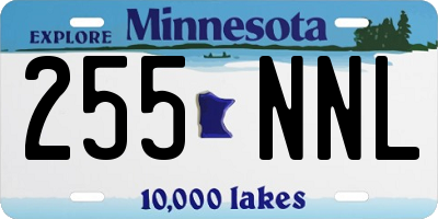 MN license plate 255NNL
