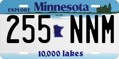 MN license plate 255NNM