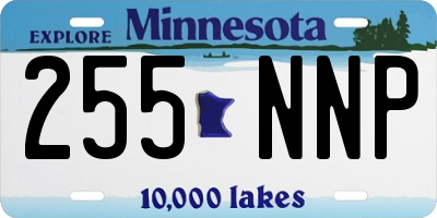 MN license plate 255NNP