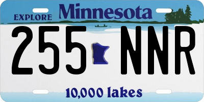 MN license plate 255NNR