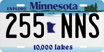 MN license plate 255NNS