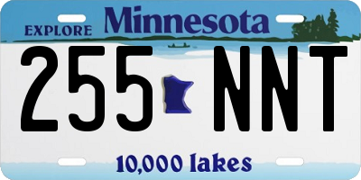 MN license plate 255NNT