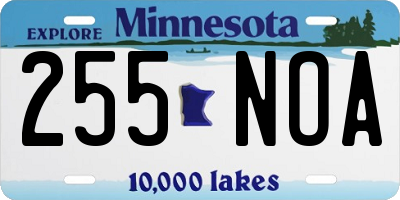 MN license plate 255NOA