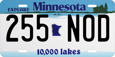 MN license plate 255NOD