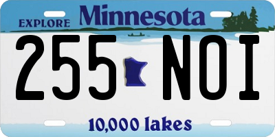 MN license plate 255NOI