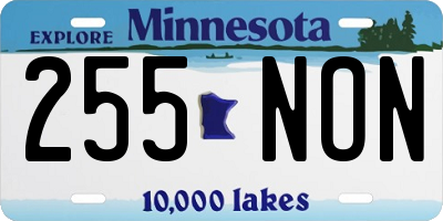 MN license plate 255NON