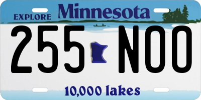 MN license plate 255NOO