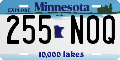 MN license plate 255NOQ