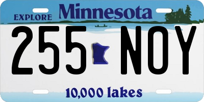 MN license plate 255NOY