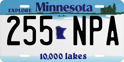 MN license plate 255NPA