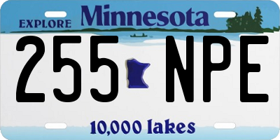 MN license plate 255NPE