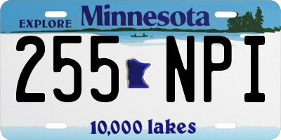 MN license plate 255NPI
