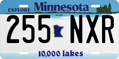 MN license plate 255NXR