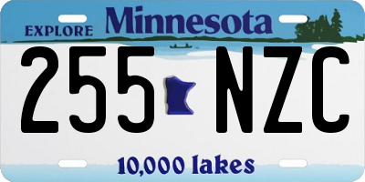 MN license plate 255NZC