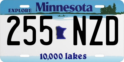 MN license plate 255NZD
