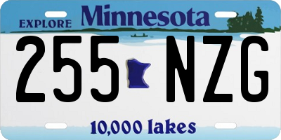 MN license plate 255NZG
