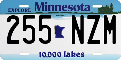 MN license plate 255NZM