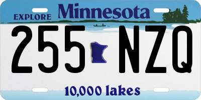 MN license plate 255NZQ