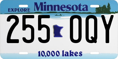 MN license plate 255OQY