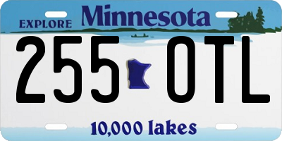 MN license plate 255OTL