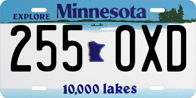 MN license plate 255OXD