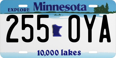 MN license plate 255OYA