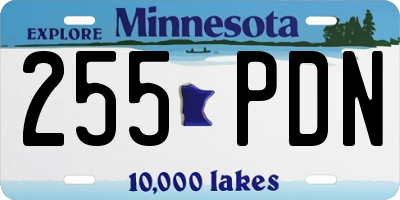 MN license plate 255PDN