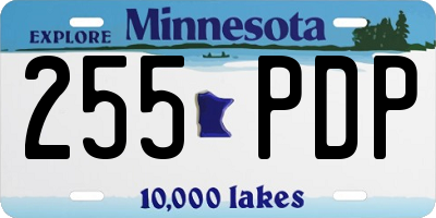 MN license plate 255PDP
