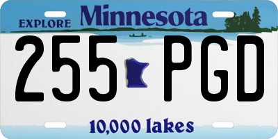 MN license plate 255PGD
